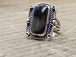Vtg 925 Sterling Silver Montana Agate Stone Size 5.5 Ring Tested Very Nice!