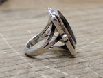 Vtg 925 Sterling Silver Montana Agate Stone Size 5.5 Ring Tested Very Nice!