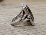Vtg 925 Sterling Silver Montana Agate Stone Size 5.5 Ring Tested Very Nice!