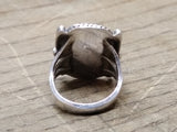 Vtg 925 Sterling Silver Montana Agate Stone Size 5.5 Ring Tested Very Nice!