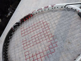 Wilson Titanium Impact Soft Shock Tennis Racket Silver Black L 4 4 1/2