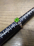 Vtg 925 Sterling Silver Green Peridot Size 8 Ring Very Nice!