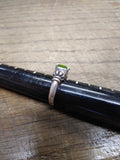 Vtg 925 Sterling Silver Green Peridot Size 8 Ring Very Nice!