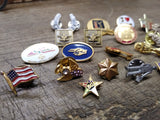Vtg 20 Pc Hat Lapel Pin Jewelry Lot Wyoming Masonic PGA Tour College USA Flag!