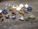 Vtg 20 Pc Hat Lapel Pin Jewelry Lot Wyoming Masonic PGA Tour College USA Flag!