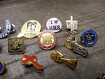 Vtg 20 Pc Hat Lapel Pin Jewelry Lot Wyoming Masonic PGA Tour College USA Flag!