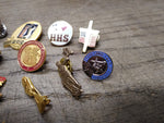 Vtg 20 Pc Hat Lapel Pin Jewelry Lot Wyoming Masonic PGA Tour College USA Flag!