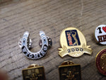 Vtg 20 Pc Hat Lapel Pin Jewelry Lot Wyoming Masonic PGA Tour College USA Flag!