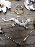 Vtg 7 Pc Brooch Pin Jewelry w/Rhinestones Lot Crown Trifari Pastelli Roman Monet