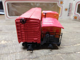 Vtg 2 Pc HO Bachmann Train Car Lot Triangle Box Car Union Pacific Caboose Boxes!