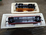 Vtg 2 Pc HO Bachmann Train Car Lot Triangle Box Car Union Pacific Caboose Boxes!