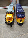 Vtg 2 Pc HO Bachmann Diesel Locomotive Lot Chessie Union Pacific Parts Repair