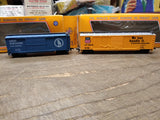 Vtg 2 Pc HO Mehano Box Car Lot Great Northern Union Pacific w/Boxes