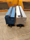Vtg 2 Pc HO Mehano Box Car Lot Great Northern Union Pacific w/Boxes