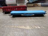 Vtg 2 Pc Bachmann HO Gauge Freight Train Car Lot GN Flat Car Burlington Gondola