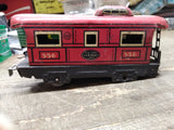 Vtg 3 Pc Marx O Gauge Lithograph Box Car Tender Caboose Repair Lot