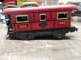 Vtg 3 Pc Marx O Gauge Lithograph Box Car Tender Caboose Repair Lot