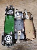 Vtg 3 Pc Marx O Gauge Lithograph Box Car Tender Caboose Repair Lot