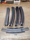 Vtg HO Scale 38 Pc Train Track Lot Curved/7 Straight Bachmann Feller Garnet Box
