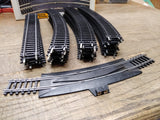 Vtg HO Scale 38 Pc Train Track Lot Curved/7 Straight Bachmann Feller Garnet Box