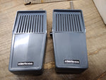 Vtg 2 Piece Claricon #15 110 3 Transistor Walkie Talkie Set w/Box Powers On!
