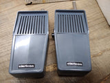 Vtg 2 Piece Claricon #15 110 3 Transistor Walkie Talkie Set w/Box Powers On!
