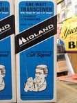 Vtg 2pc Lot MIDLAND 1 Watt 2 Channel 13 700 Transceiver Walkie Talkie Box Works!