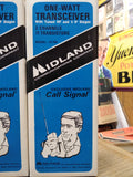 Vtg 2pc Lot MIDLAND 1 Watt 2 Channel 13 700 Transceiver Walkie Talkie Box Works!