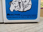 Vtg 2pc Lot MIDLAND 1 Watt 2 Channel 13 700 Transceiver Walkie Talkie Box Works!