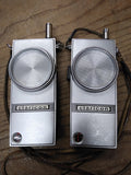 Vtg 2 Piece Lot Claricon Transceiver Walkie Talkie Set Made In Japan Powers On!