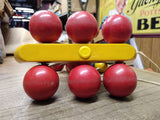 Vtg 1970s Kouvalias Wooden Banana Caterpillar Snail Pull Toy Springy Balls Cool!