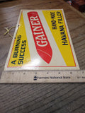 Vtg GAINER Hand Made HAVANA Filler Cigar Advertising Sign A Burning Success Nice