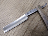 Vtg Oak Razor Works Sheffield England Straight Razor Good Scales and Blade!