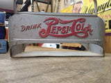 Vtg Drink Pepsi Cola Double Dot 6 Pack Soda Bottle Metal Carrier Caddy Very Nice