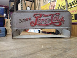 Vtg Drink Pepsi Cola Double Dot 6 Pack Soda Bottle Metal Carrier Caddy Very Nice