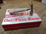 Vtg Gillette Super Speed Safety Razor TTO DE w/Original Box Blades Made in USA!