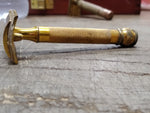 Vtg 1920 Gillette 3 Pc Gold Tech Ball End DE Safety Razor w/Original Blade USA!