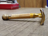 Vtg 1920 Gillette 3 Pc Gold Tech Ball End DE Safety Razor w/Original Blade USA!