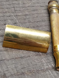 Vtg 1920 Gillette 3 Pc Gold Tech Ball End DE Safety Razor w/Original Blade USA!