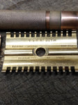 Vtg 1930's Gillette 3 Piece Gold Tech Fat Handle Double Edge Safety Razor USA!