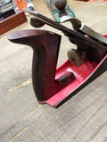 Vtg Worthington No 400 W 9 in Red Wood Working Carpenters Hand Plane Flat Bottom