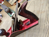 Vtg Worthington No 400 W 9 in Red Wood Working Carpenters Hand Plane Flat Bottom