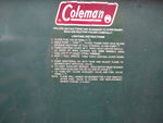 Vtg Coleman Model 425F 2 Burner Gas Fuel Green Portable Camping Stove 1984 USA!