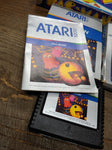 Vtg  3pc 1982 1983 Atari Video Game Lot Pac Man Kangaroo Pole Position w/Boxes!