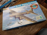 Vtg Revell 1/72 Scale B-17F Flying Fortress #4338 Plastic Model Kit Original Box