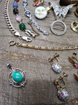 Vtg 26pc Rhinestone Jewelry & Vanity Lot Lisner Giusti Germany Coty 14k,12k GF!