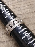 Vtg Antique 925 Sterling Silver Hearts Band Ring Size 7.75 Tested!