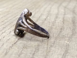 Vtg G&S 925 Sterling Silver Turquoise & Red Coral Hearts Ring Size 7.50 Tested!