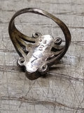 Vtg G&S 925 Sterling Silver Turquoise & Red Coral Hearts Ring Size 7.50 Tested!
