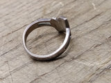 Vtg 925 Sterling Silver Turquoise Hearts Bypass Ring Size 7 Tested!